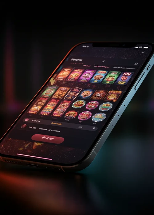 Screenshot of Lucky Mister Casino's vibrant game lobby with various slot icons and a welcome bonus banner